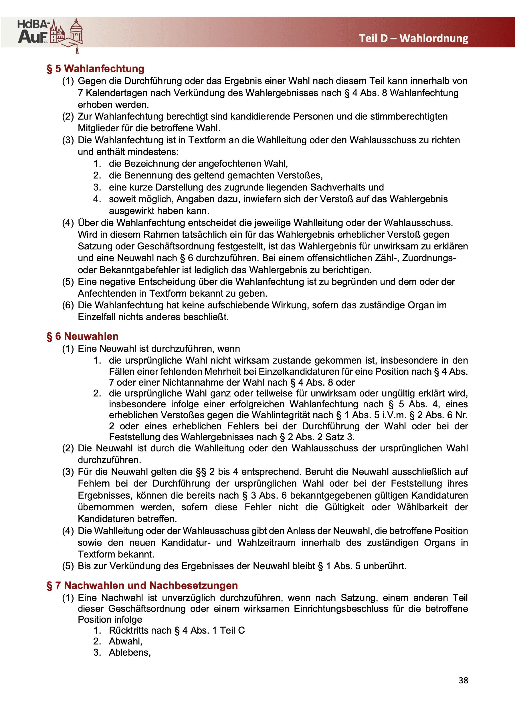 Geschäftsordnung — Seite 40 von 52