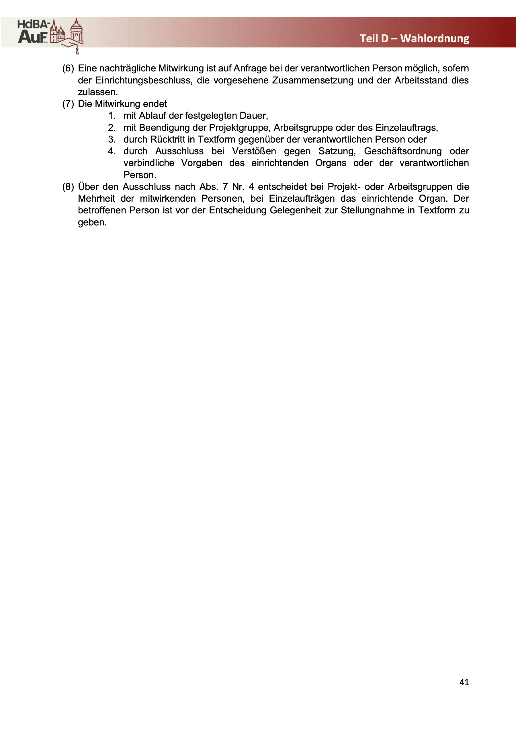 Geschäftsordnung — Seite 43 von 52