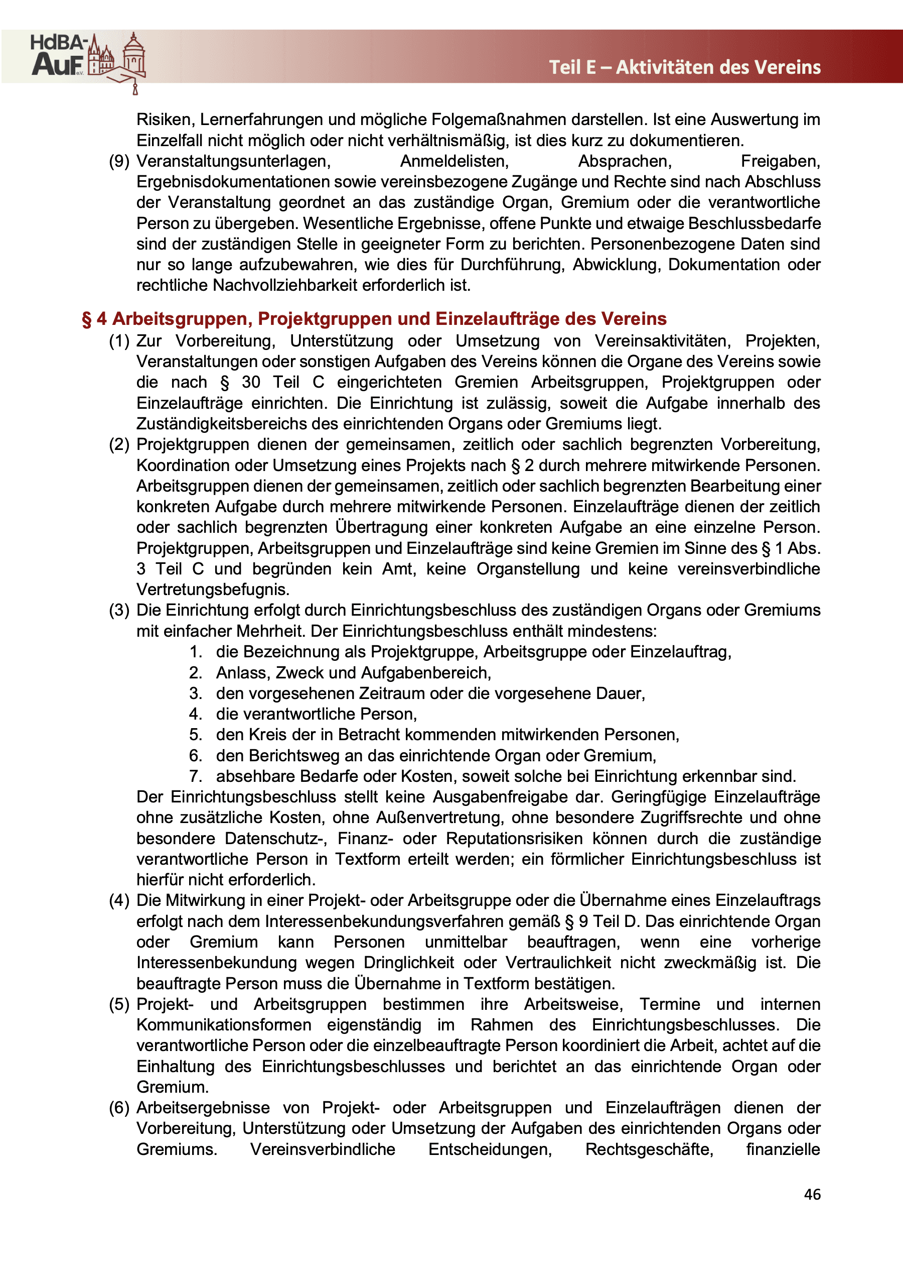 Geschäftsordnung — Seite 48 von 52
