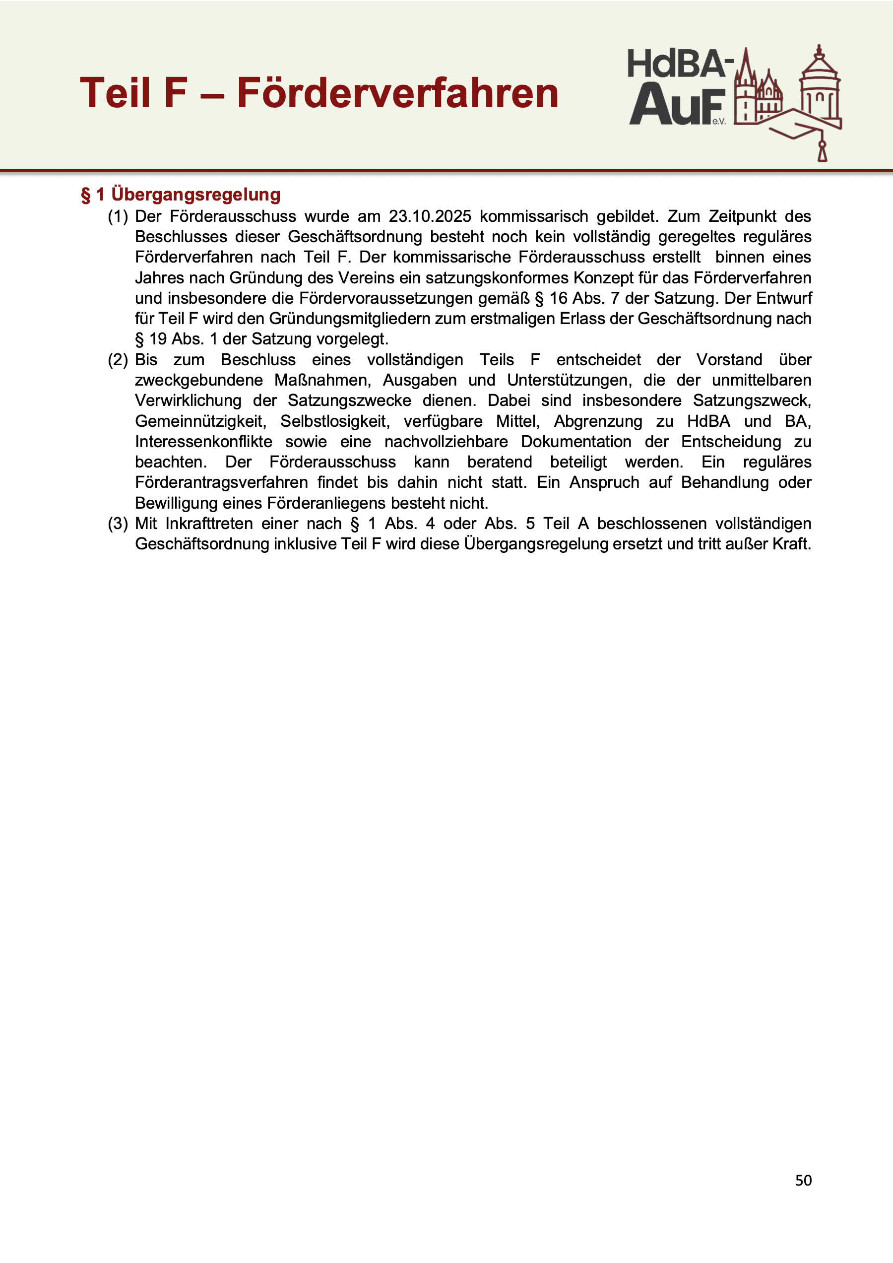 Geschäftsordnung — Seite 52 von 52
