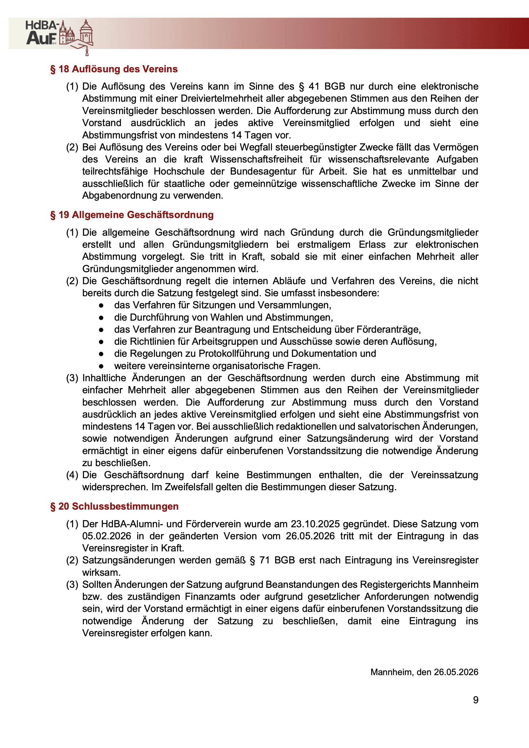 Satzung — Seite 10 von 10